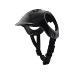 Black wrap-around eye mask with a wide adjustable head strap, shown on a plain white background.