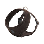 Brown dog harness on a white background
